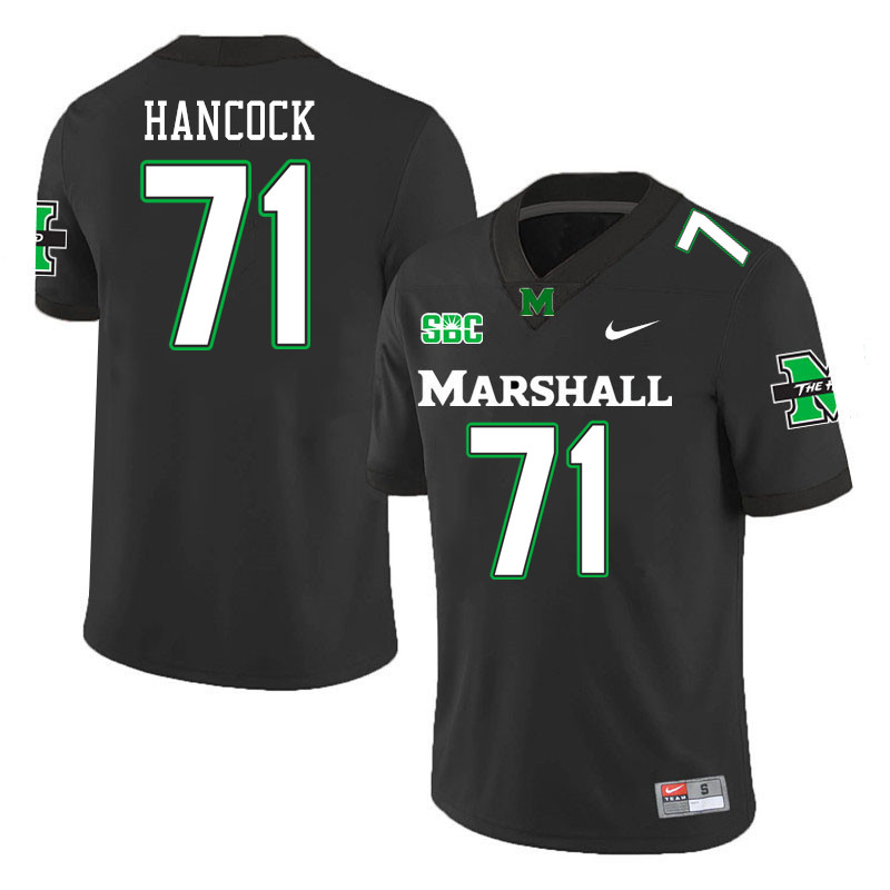Men #71 Andrew Hancock Marshall Thundering Herd SBC Conference College Football Jerseys Stitched-Bla